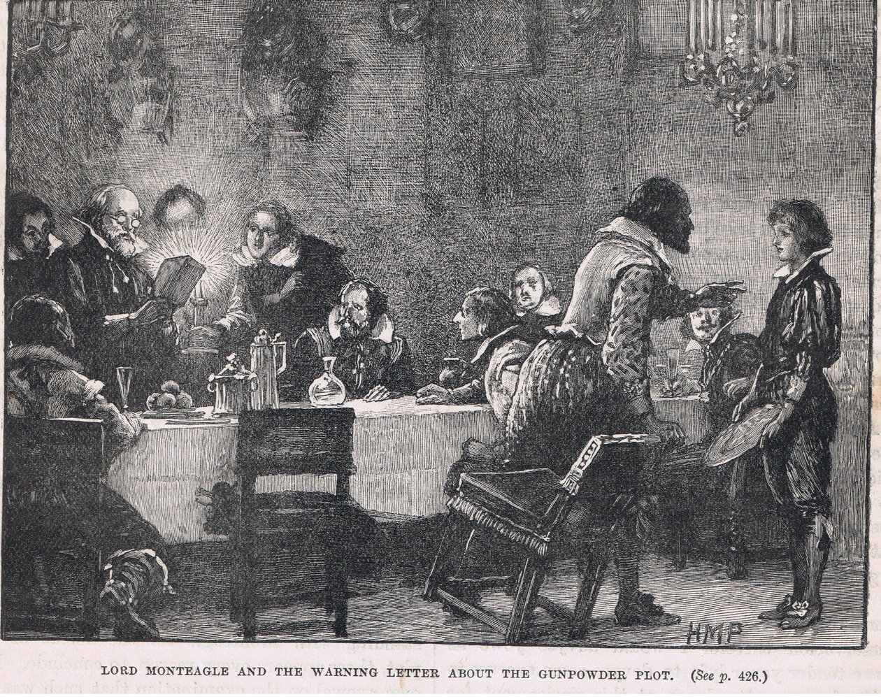 Lord Monteagle ja varoituskirje ruutijuonista 1605 tekijältä Henry Marriott Paget