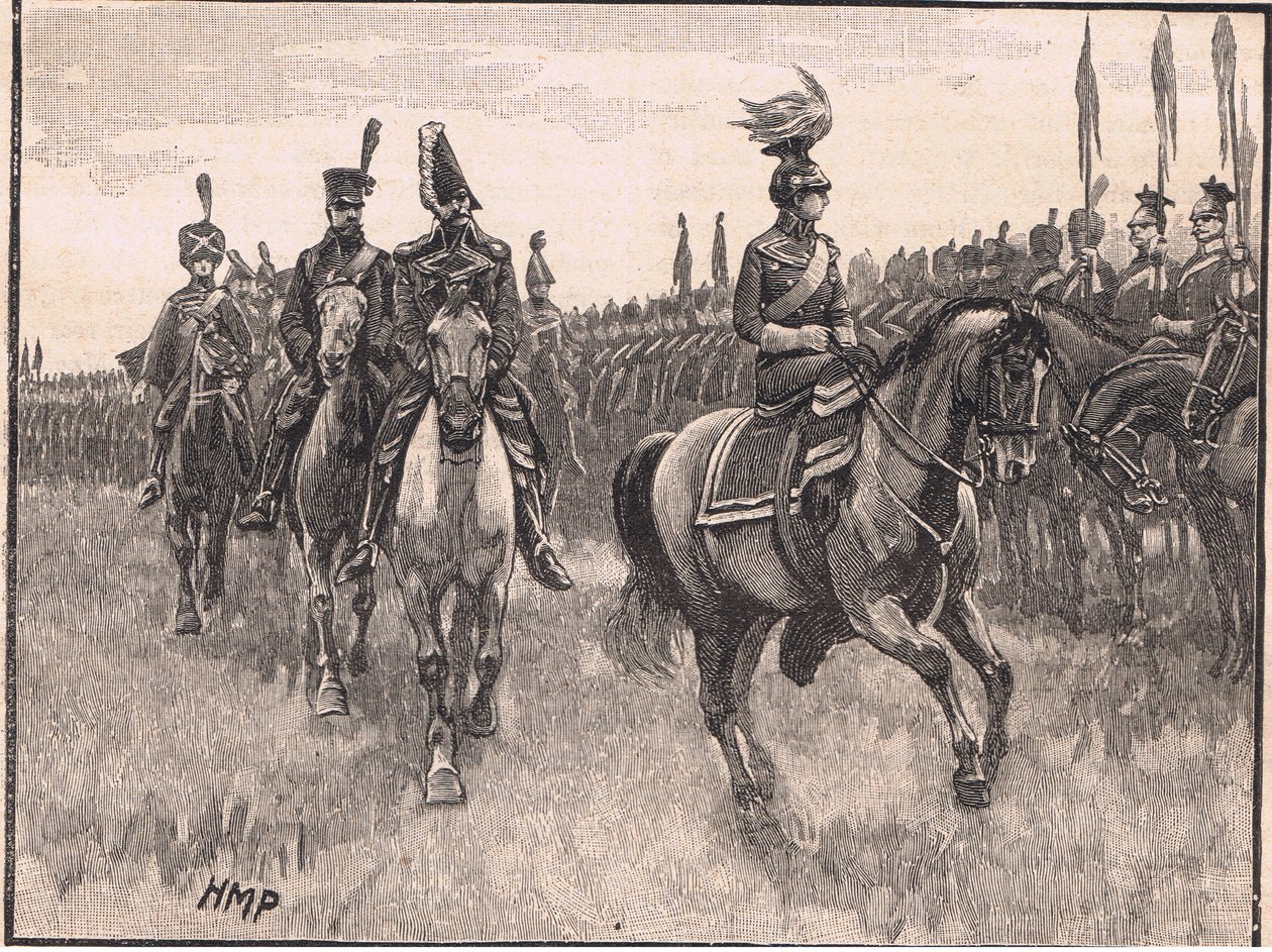 Preussin kuningatar arvioi armeijaa AD1806 tekijältä Henry Marriott Paget