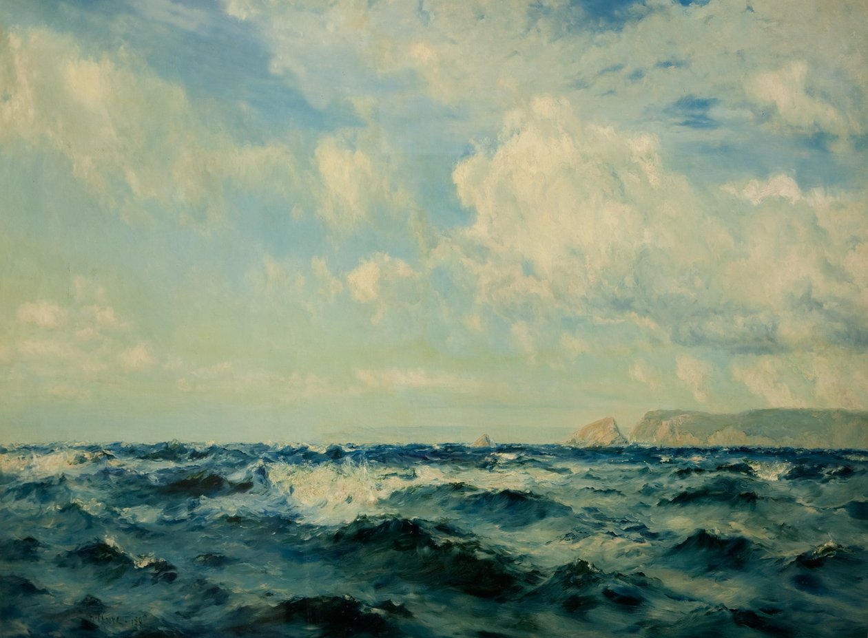 Tuulinen päivä Wightin saarella, 1890 tekijältä Henry Moore