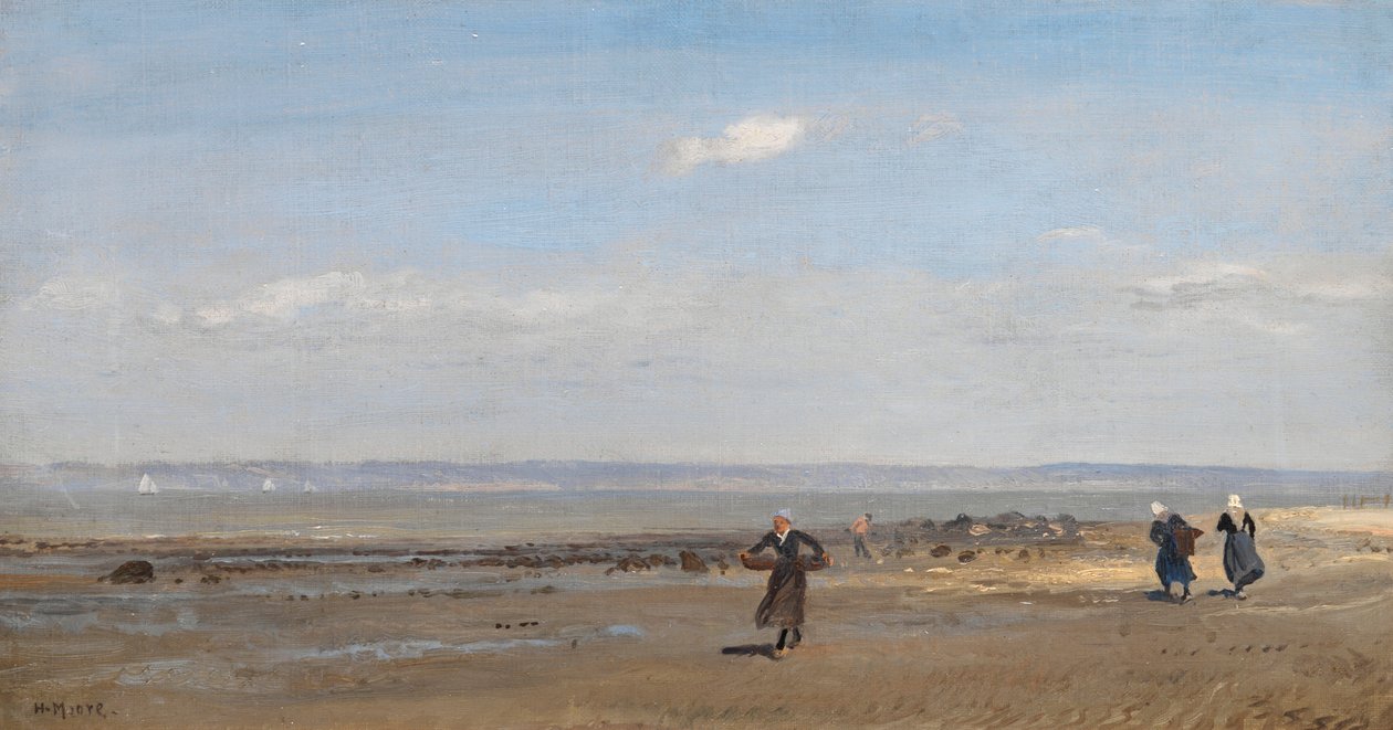 Naiset rannalla laskuveden aikaan tekijältä Henry Moore