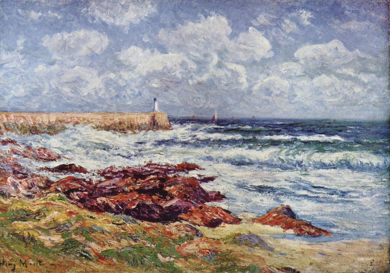 Mole des Hafens von Audierne Francais: Le port dAudiernen tekijältä Henry Moret