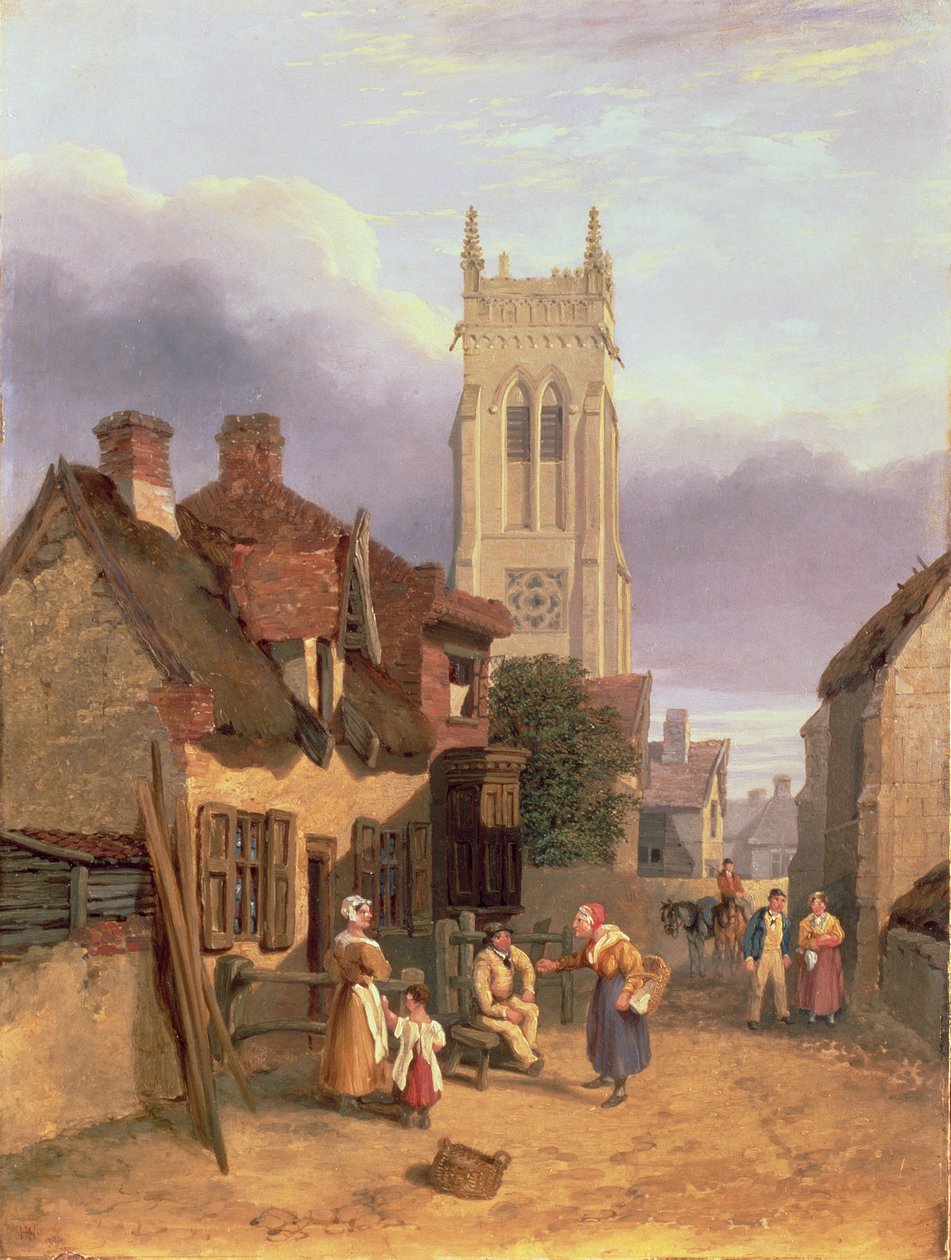 Cromer Church, Norfolk (öljy myllylevylle) tekijältä Henry Ninham