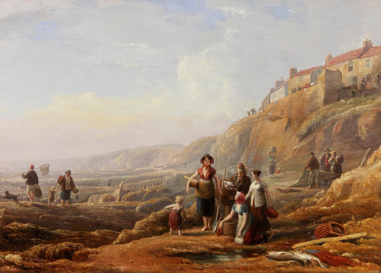 Old Cullercoats, Spate Gatherers tekijältä Henry Perlee Parker