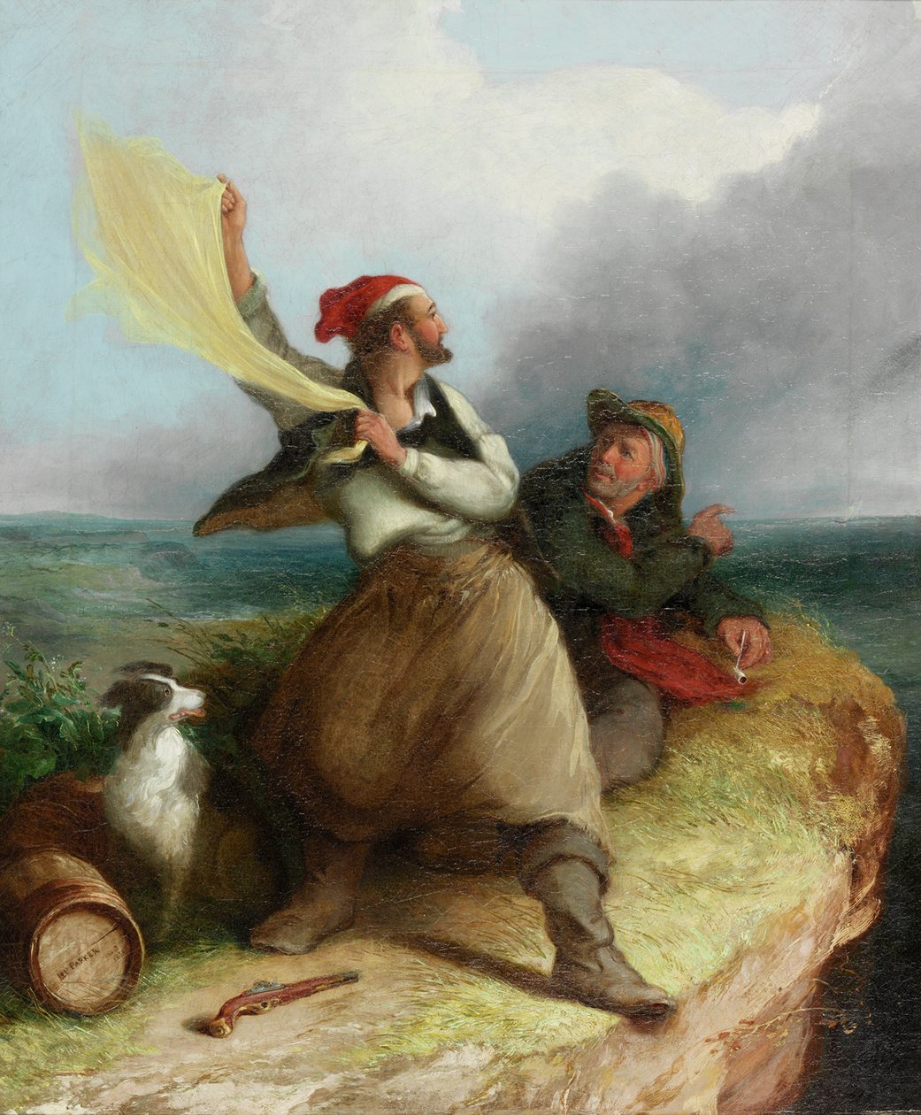 Smugglers on the Look-Out, 1850 tekijältä Henry Perlee Parker