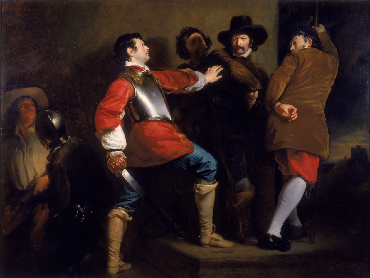 Ruutijuonen löytäminen ja Guy Fawkesin valtaaminen, n. 1823 tekijältä Henry Perronet Briggs