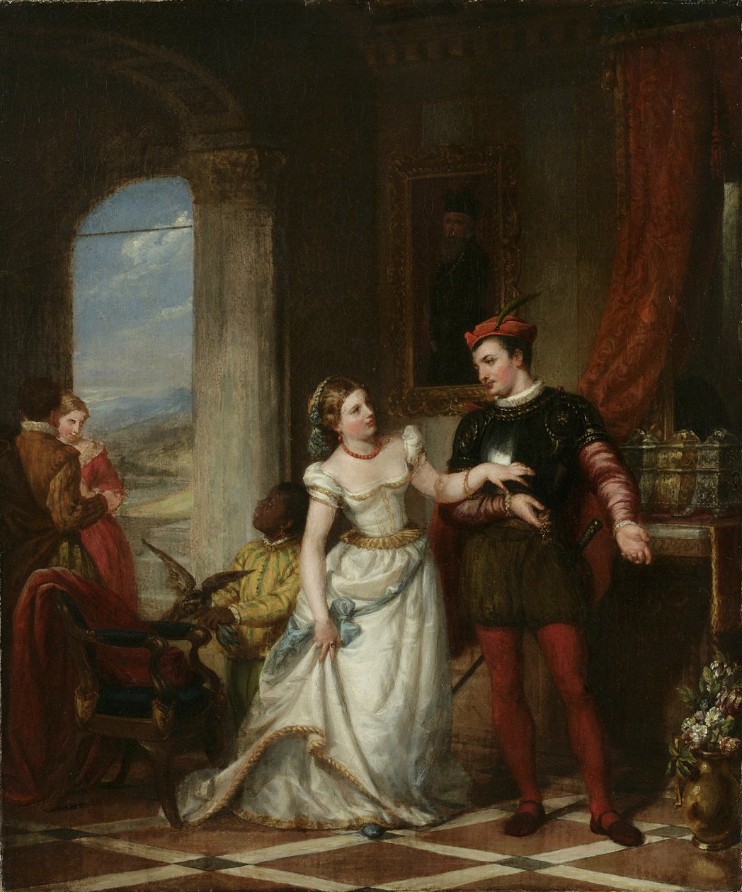 Portia ja Bassanio - Venetsian kauppiaalta, 1865 tekijältä Henry Peters Gray