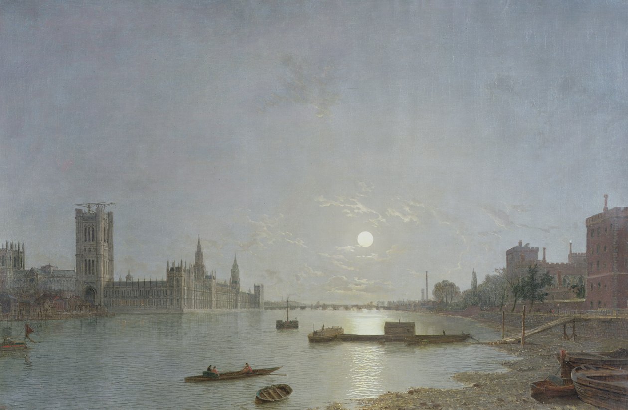 Westminster Moonlightissa, noin 1850 tekijältä Henry Pether