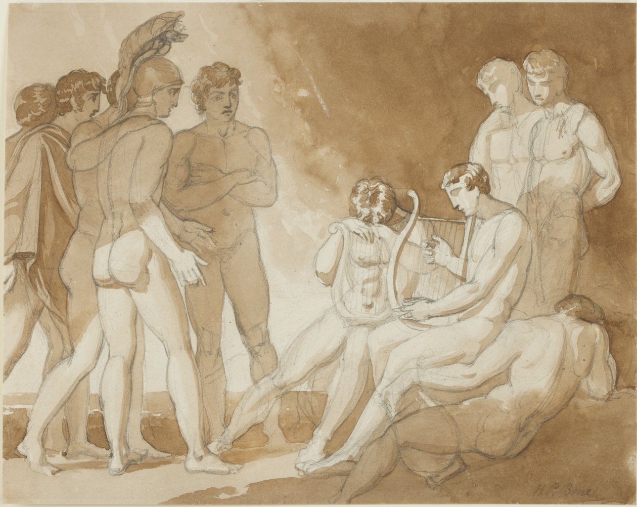 Kuvitus "Paradise Lost" (muste ja kynä paperille) tekijältä Henry Pierce Bone