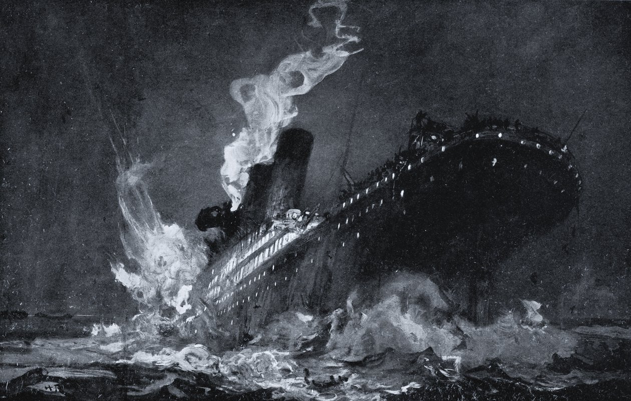 White Star Line -linjan RMS Titanic upposi törmättyään jäävuoreen Pohjois-Atlantilla tekijältä Henry Reuterdahl
