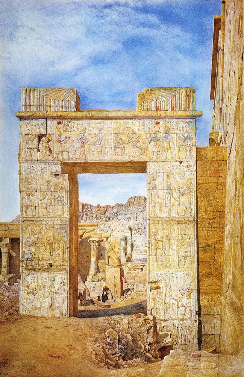 The Gateway of Philadelphus, Philae, Egypti, 1890 tekijältä Henry Roderick Newman