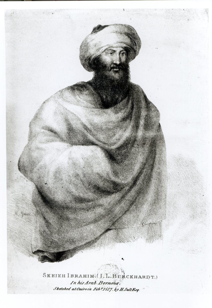 Sheikh Ibrahimin tai Johann Ludwig Burckhardtin (1784-1817) muotokuva 1817 tekijältä Henry Salt