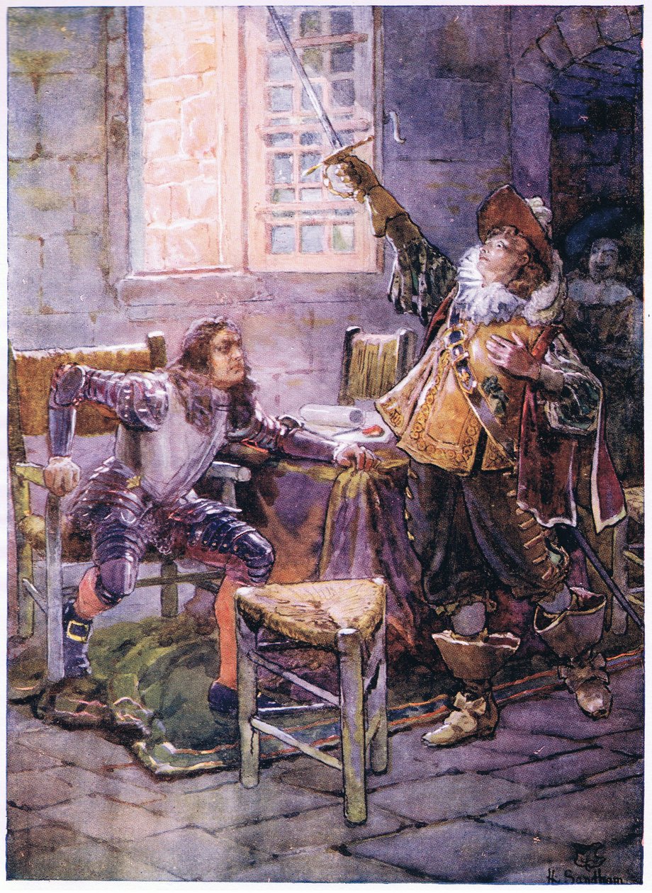 De la Tour kieltäytyy antamasta uskollisuuttaan 1630, n. 1920 tekijältä Henry Sandham