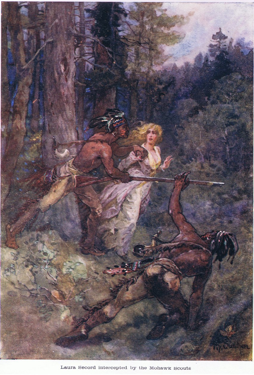 Laura Secordin Mohawk-partiolaiset sieppasivat, n. 1920 tekijältä Henry Sandham