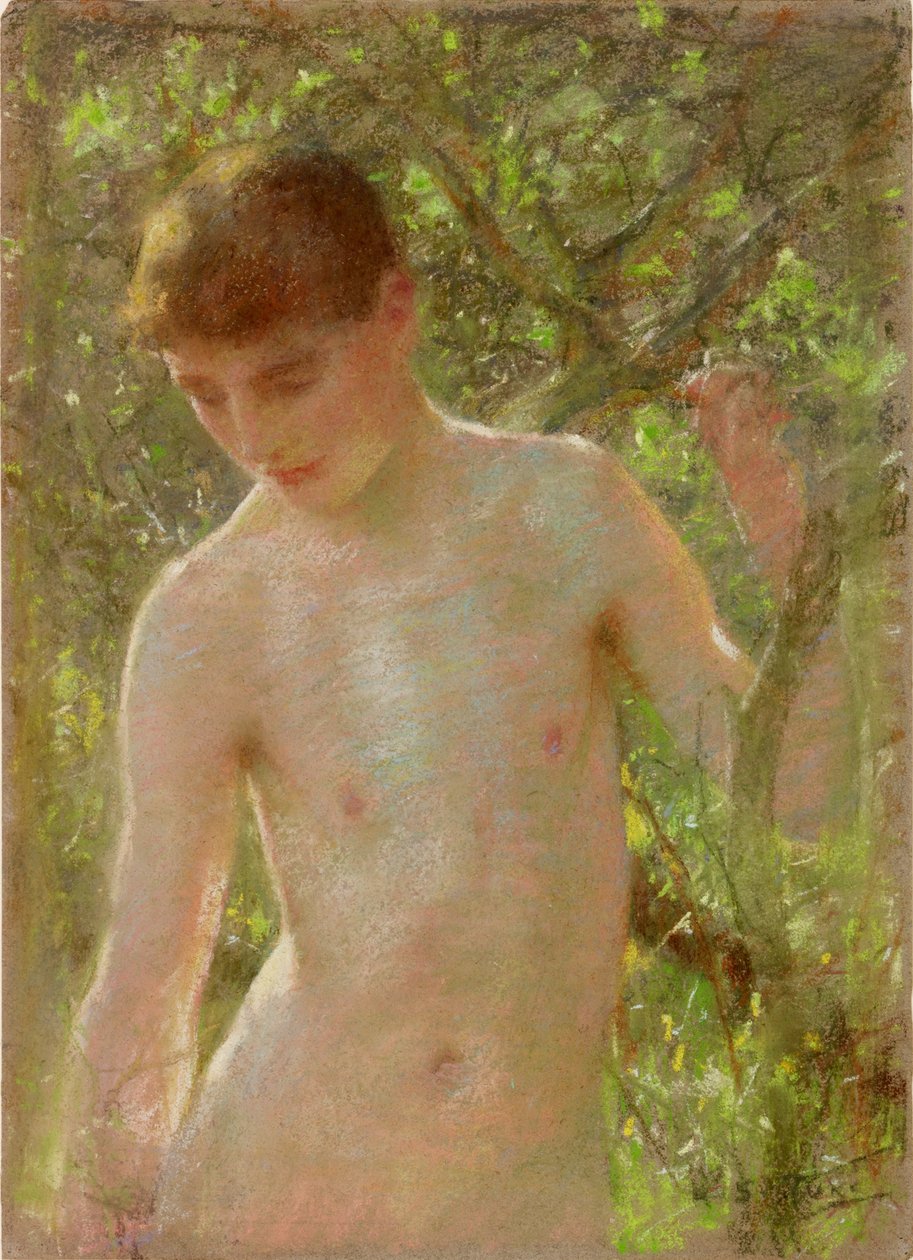 Tutkimus pojasta (pastelli paperille) tekijältä Henry Scott Tuke