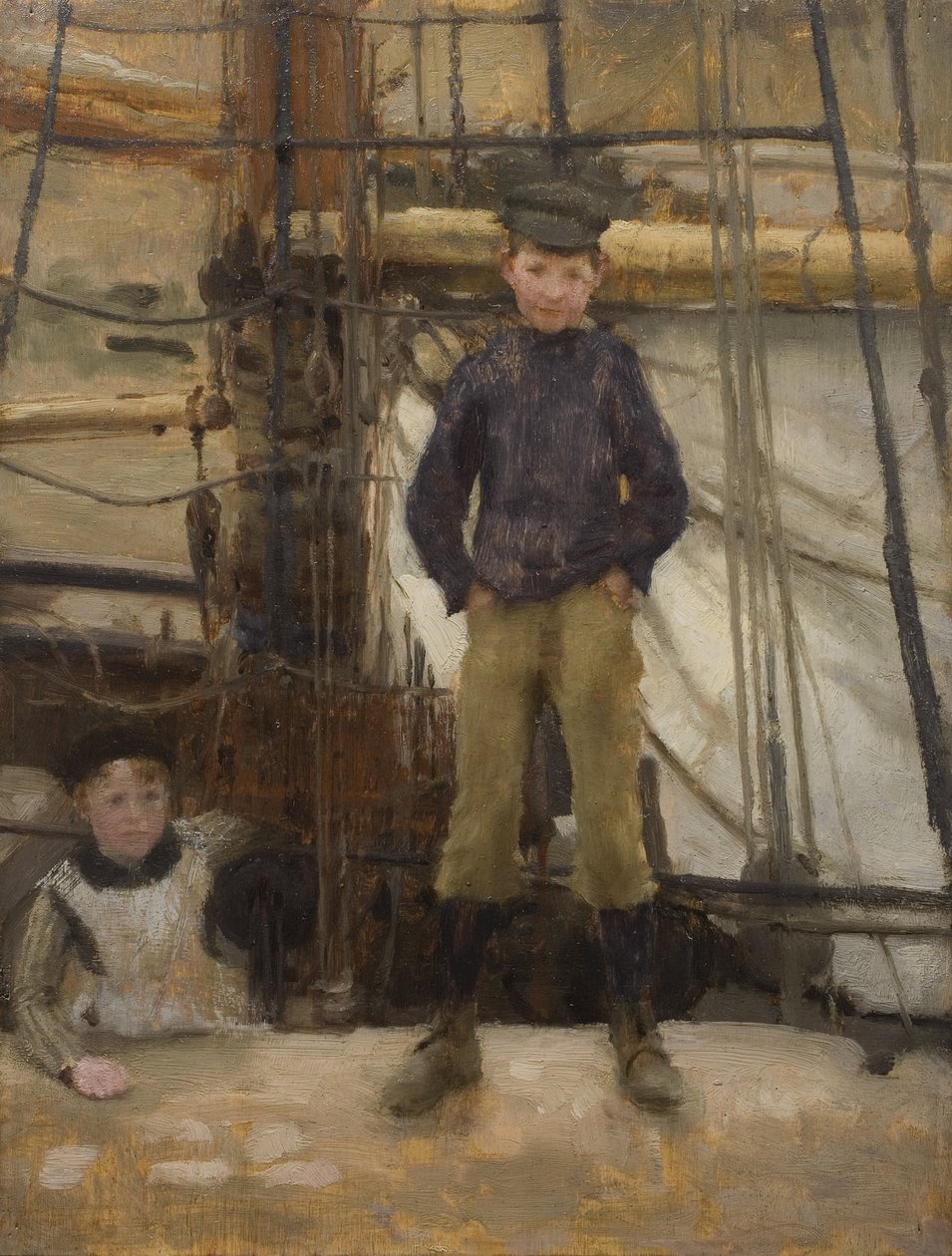 Kaksi lasta kannella tekijältä Henry Scott Tuke