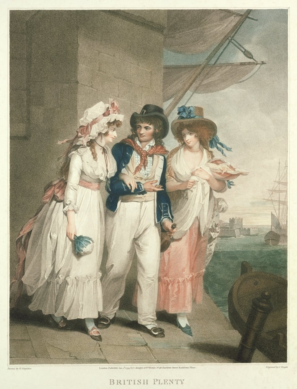 British Plenty, kaiverrettu ja pubi. Charles Knight (1743-n. 1826), 1794 (pistekaiverrus) (pari 125541) tekijältä Henry Singleton