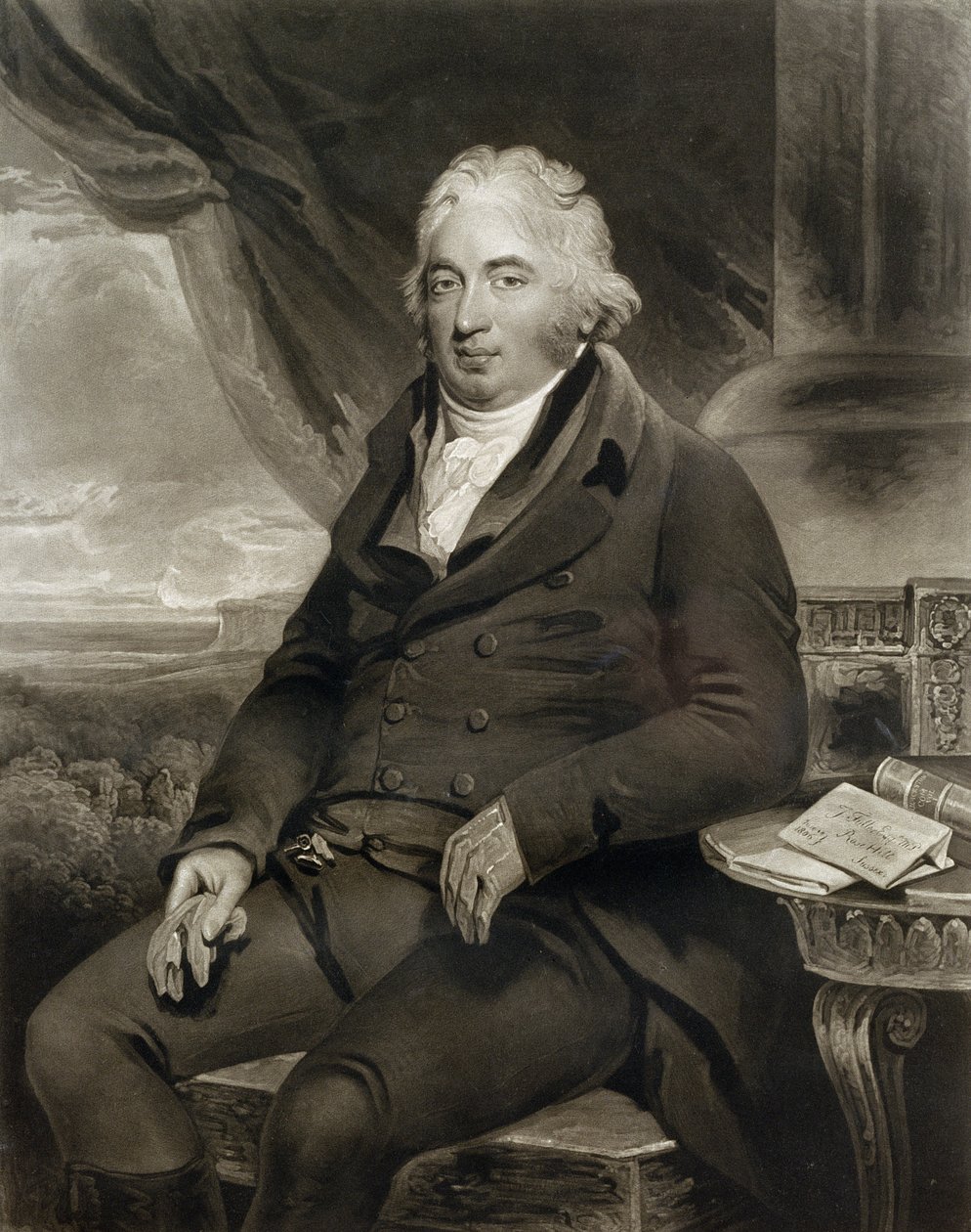 J. Fuller Esq, M.P., kaiverrus C. Turner, 1808 (mezzotint) tekijältä Henry Singleton