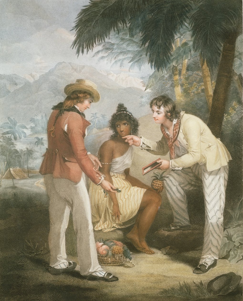 Niukkuus Intiassa, kaiverrettu ja pubi. Charles Knight (1743-n. 1826), 1794 (pistekaiverrus) (pari 125540) tekijältä Henry Singleton