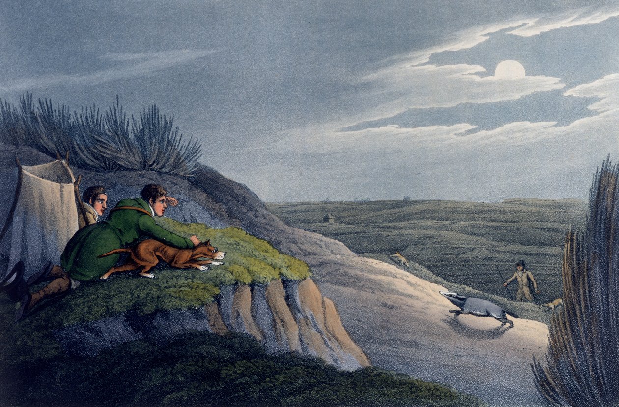 Mäyränpyynti, 1820 tekijältä Henry Thomas Alken
