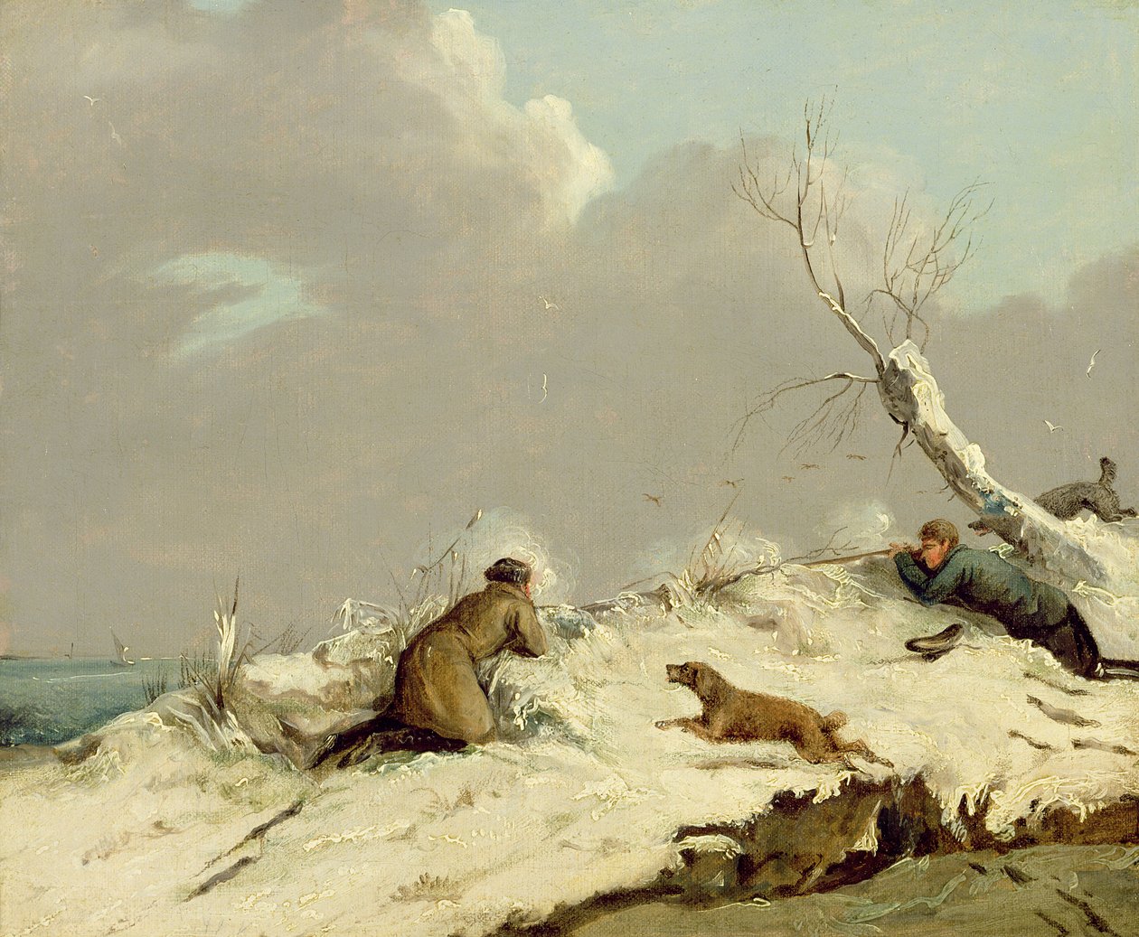 Ankan ammunta talvella tekijältä Henry Thomas Alken
