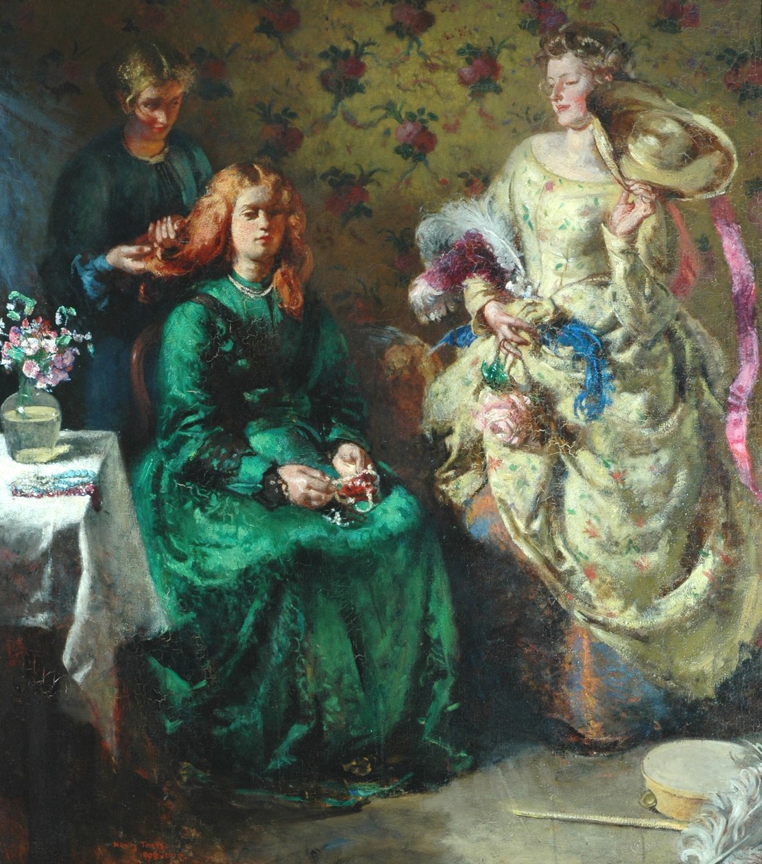 Maalaismainen juhlaväki, 1908-10 tekijältä Henry Tonks