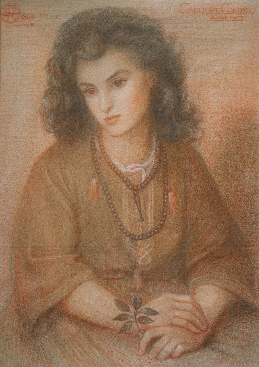 Calliope Coronio, Dante Gabriel Rossettin mukaan, 1869 (pastelli paperille) tekijältä Henry Treffry Dunn