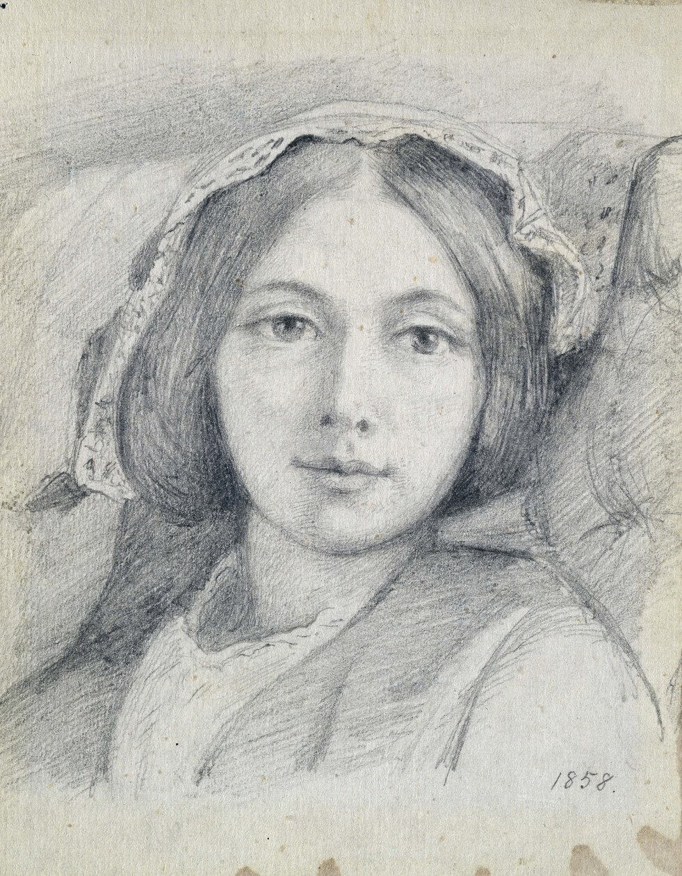 Mary Ellen Meredith, 1858 (kynä paperille) tekijältä Henry Wallis