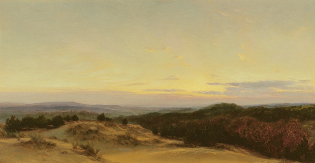 Auringonlasku maiseman yllä tekijältä Henry William Banks Davis
