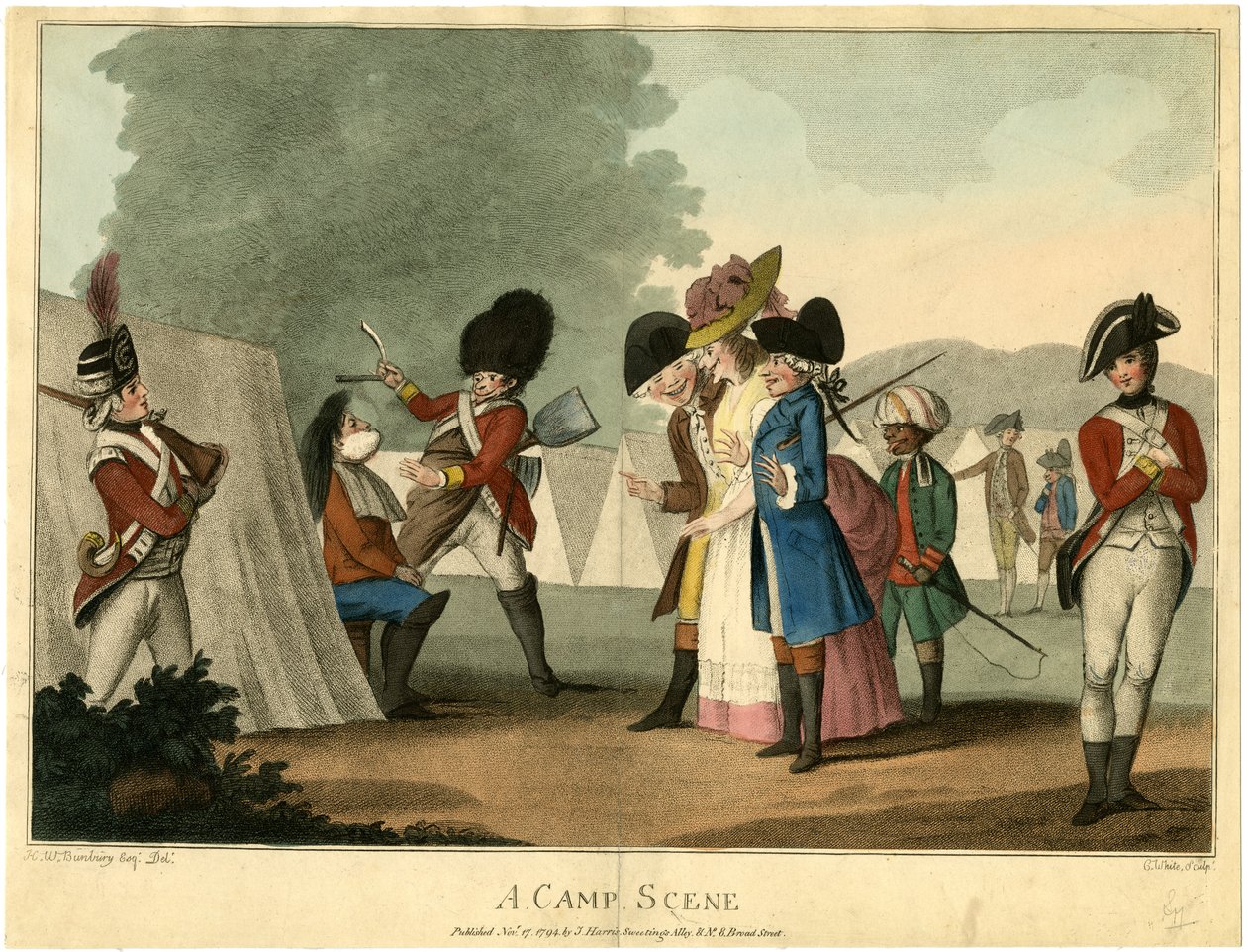 Leirikohtaus, 1794 tekijältä Henry William Bunbury