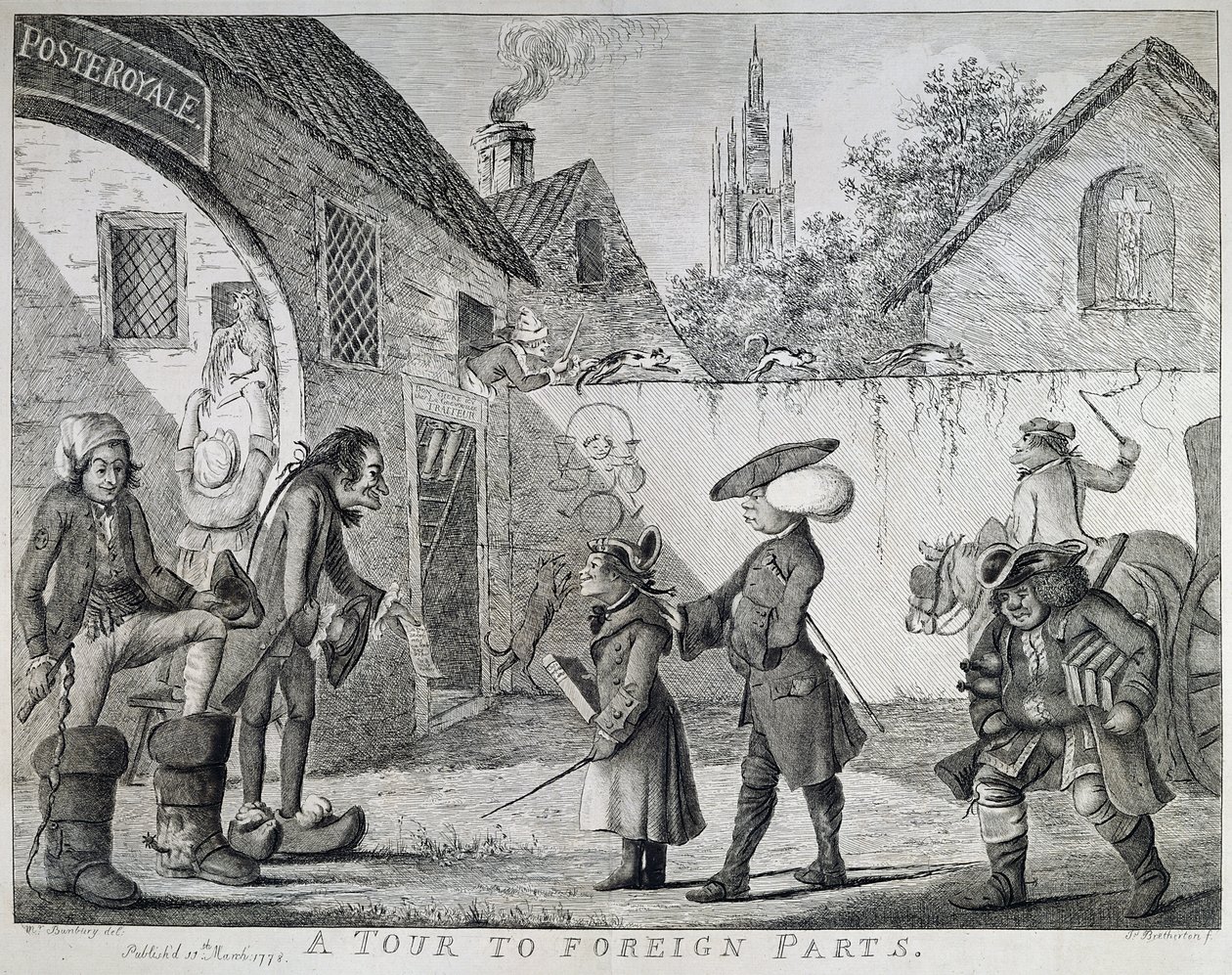 Kiertue ulkomaisiin osiin, 1778 tekijältä Henry William Bunbury