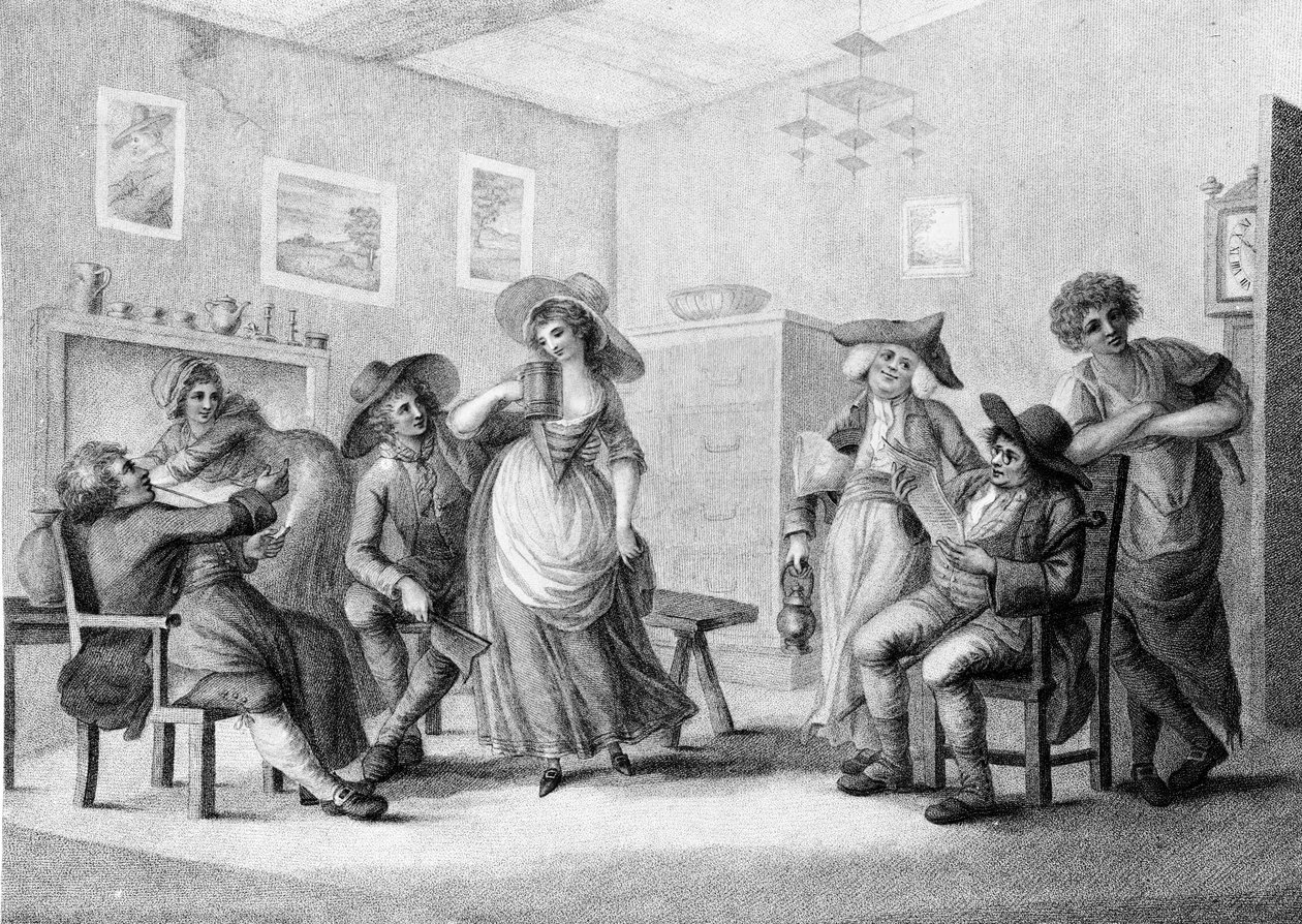 Village Ale-House, kaivertanut Joseph Grozer, 1787 tekijältä Henry William Bunbury