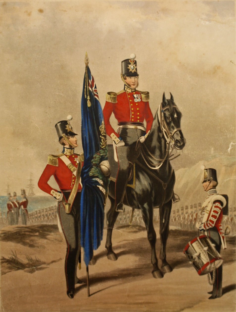 Kuninkaallinen merijalkaväki, jossa kenttäupseeri ja 2. luutnantti, 1850. tekijältä Henry de Daubrava