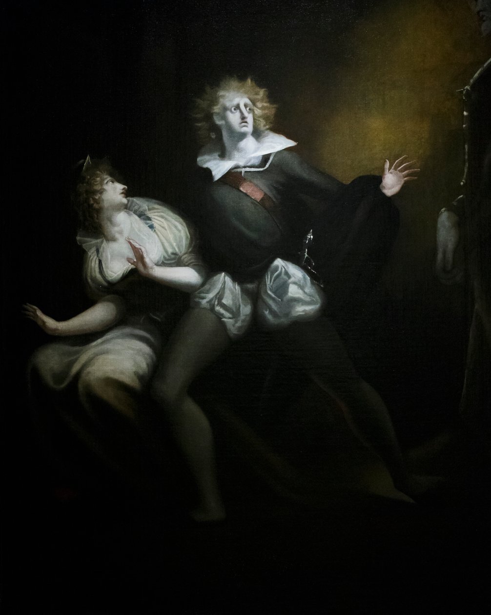 Gertrude, Hamlet ja Hamletin isän haamu, yksityiskohta tekijältä Henry (1741 1825) Fuseli