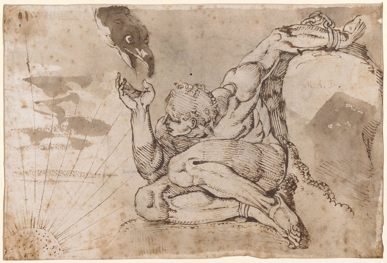 Prometheus (alastoma mies, 5 pistettä) tekijältä Henry (1741 1825) Fuseli