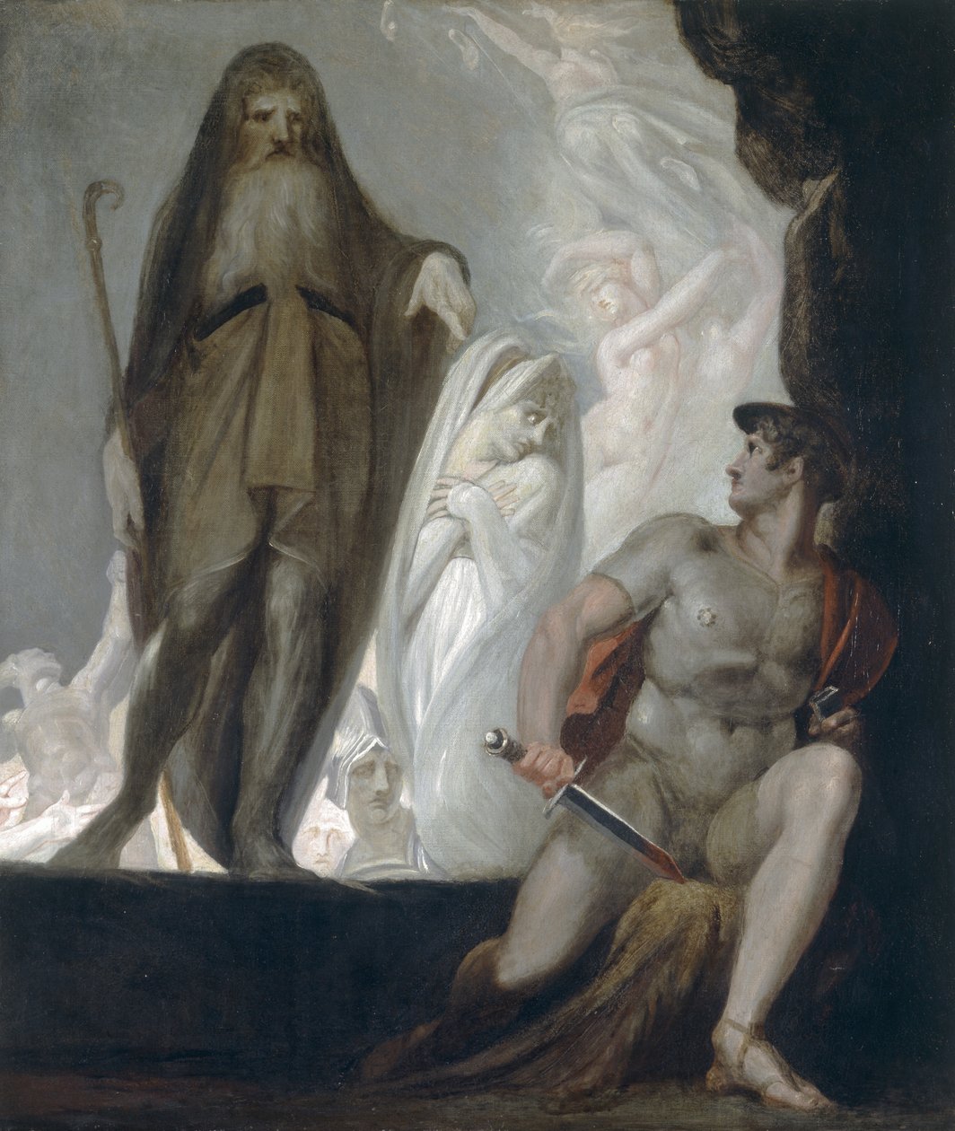 Teiresias ennustaa Odysseukselle tulevaisuutta (öljy kankaalle) tekijältä Henry (1741 1825) Fuseli