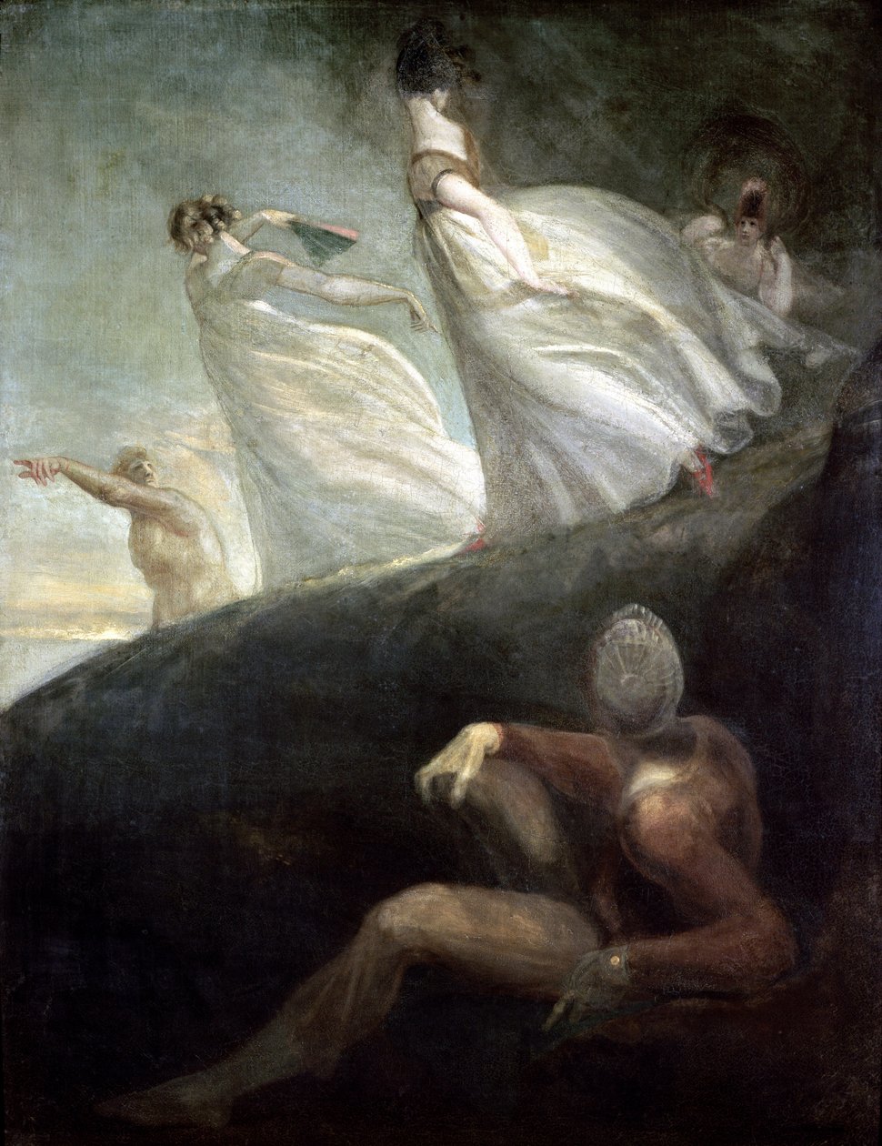 Hastingsin naiset (öljy kankaalle) tekijältä Henry (1741-1825) Fuseli