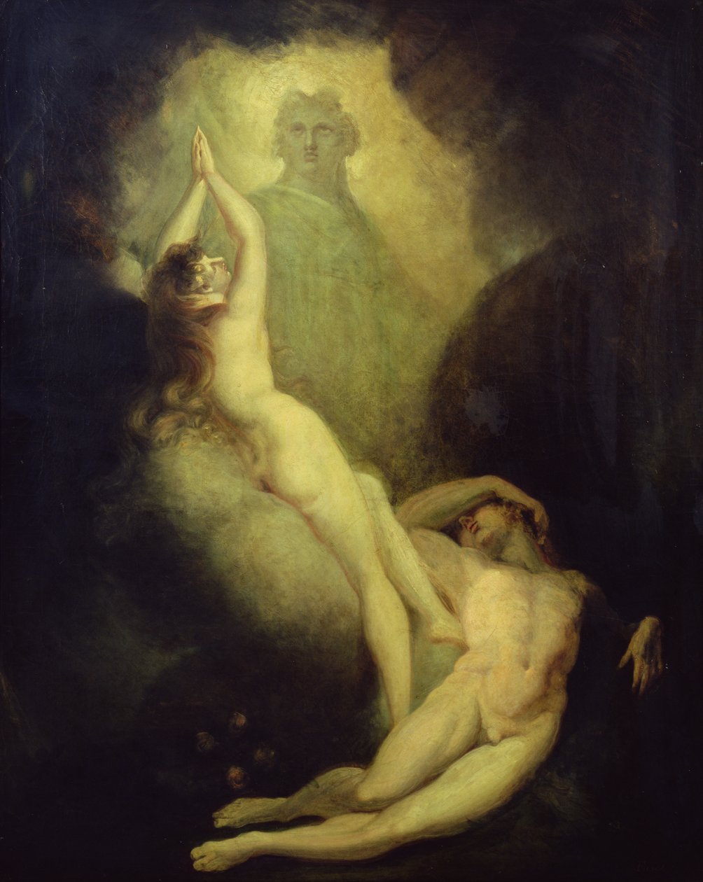 Eevan luominen Miltonista, Paradise Lost VIII (öljy kankaalle) tekijältä Henry  Fuseli