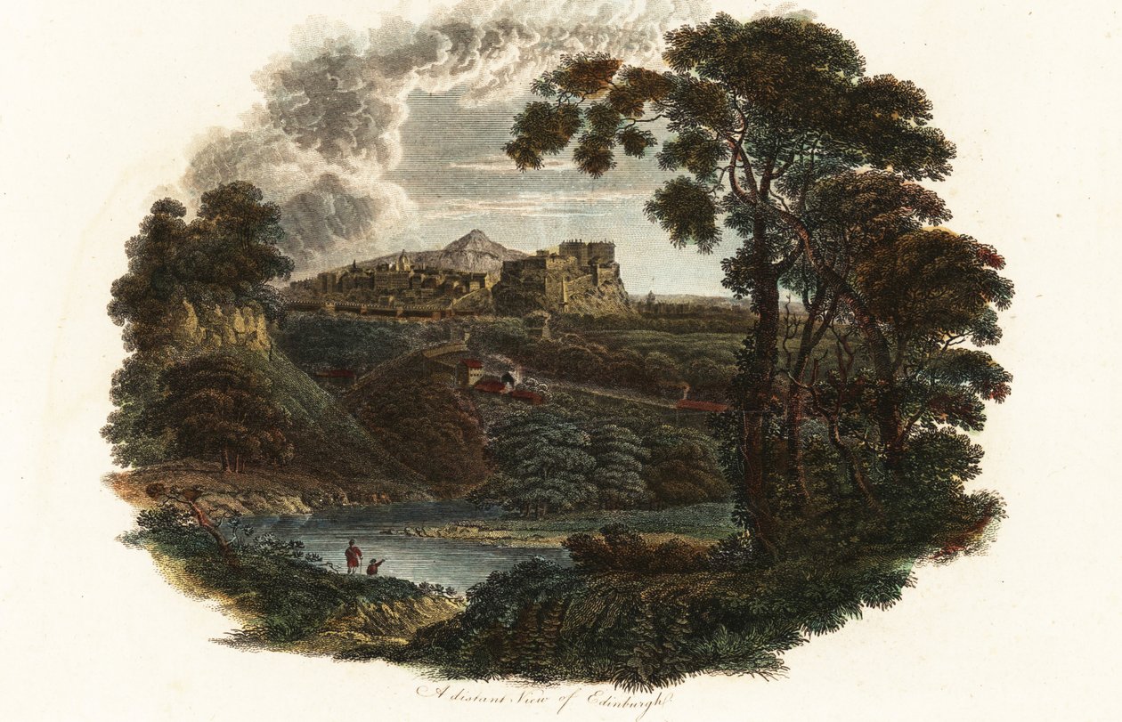 Kaukainen näkymä Edinburghiin tekijältä Henry (after) Raeburn