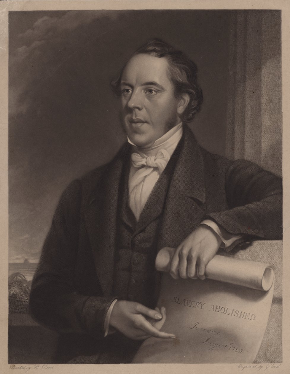 William Knibb, englantilainen baptistilähetyssaarnaaja Jamaikalla ja luopioaktivisti (kaiverrus). tekijältä Henry (after) Room