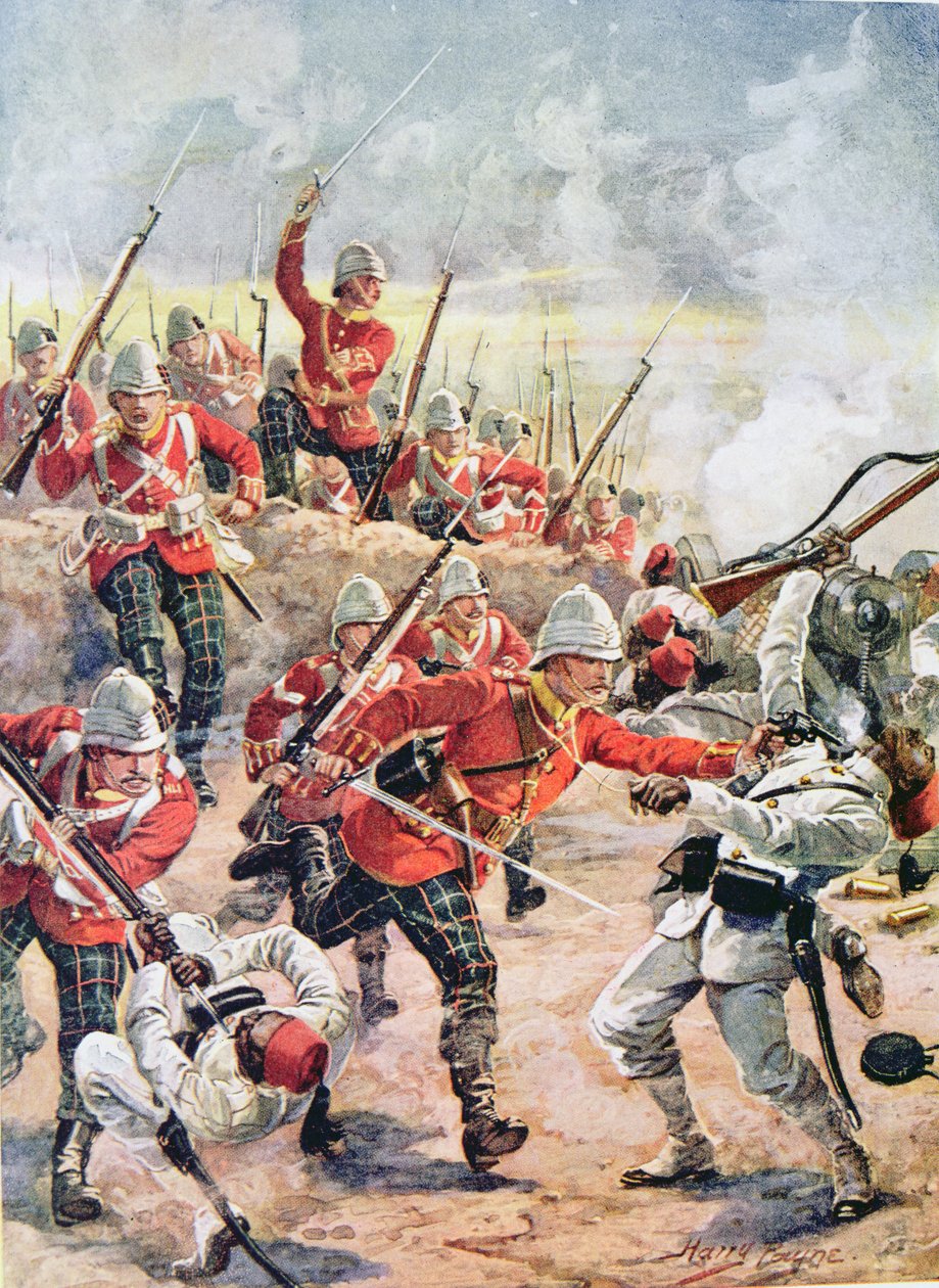 Storming the Trenches, kuvitus majuri C.H. Wylly, 1920-luku tekijältä Henry A. Payne
