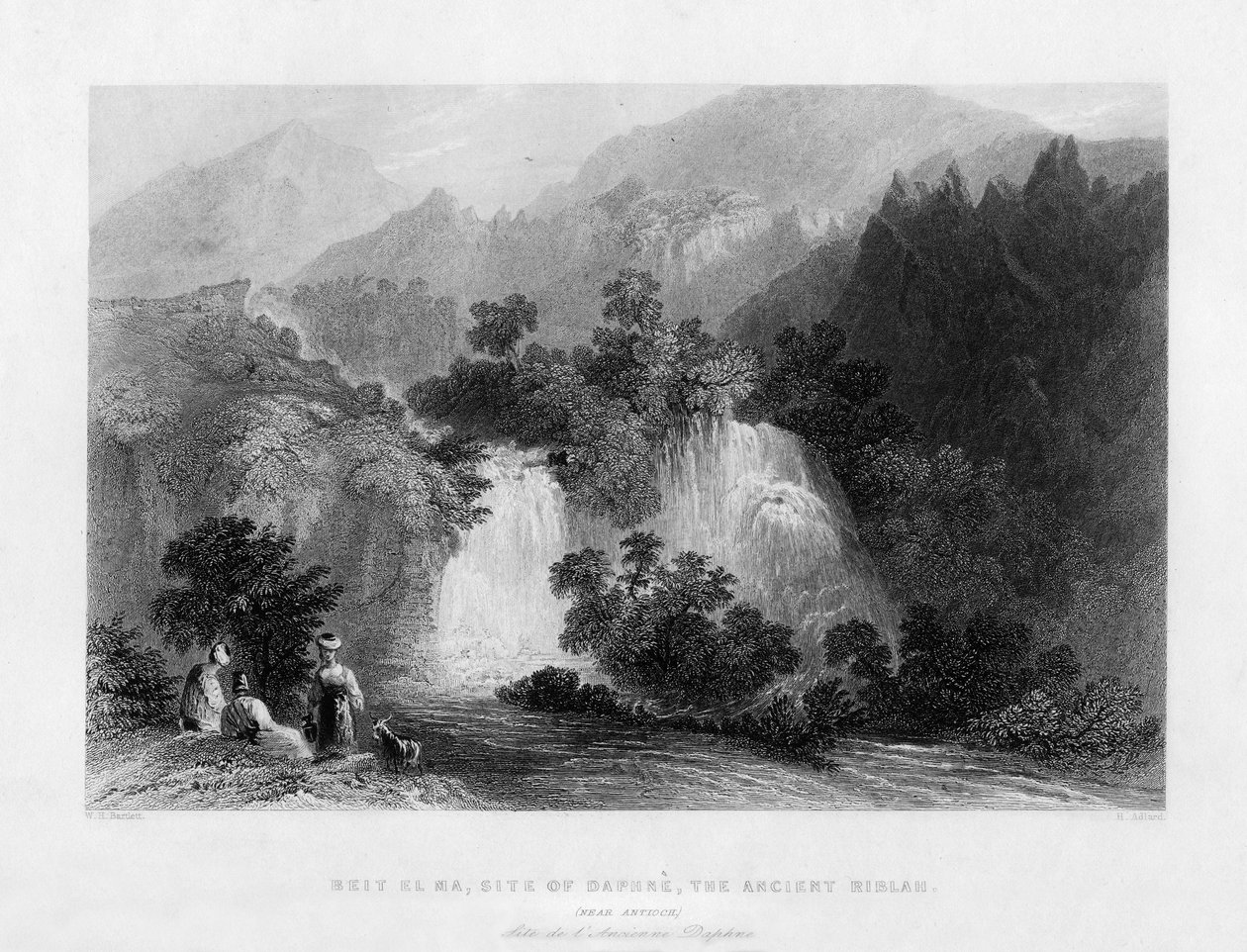Beit-El-Ma, muinaisen Riblahin kaupungin paikka Israelissa, 1841. tekijältä Henry Adlard