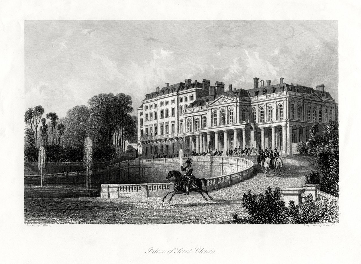Saint-Cloudin palatsi, Pariisi, Ranska, 1875 tekijältä Henry Adlard