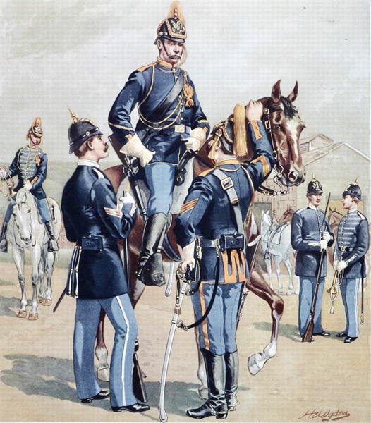 Yhdysvaltain ratsuväki ja jalkaväki, täydellinen asu tekijältä Henry Alexander (after) Ogden