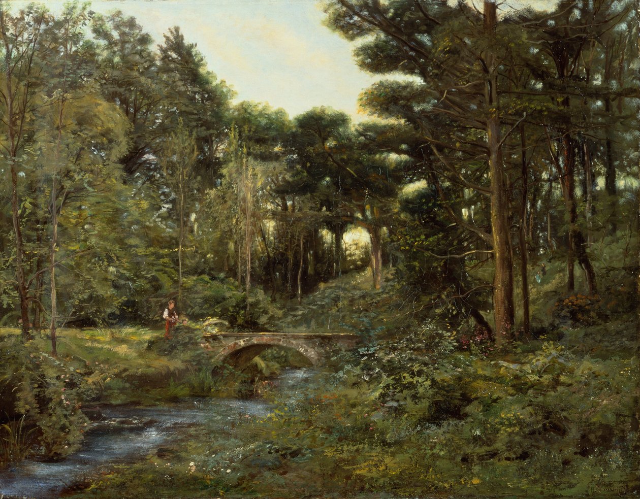 Metsämaisema (öljy kankaalle) tekijältä Henry Arthur Bonnefoy