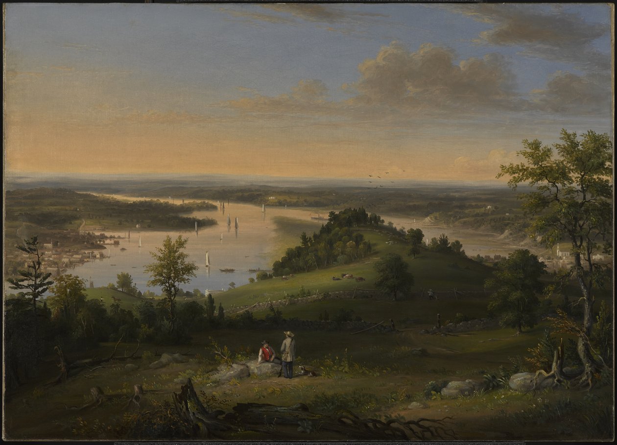 Kohtaus Hudson-joella, 1849 tekijältä Henry Ary