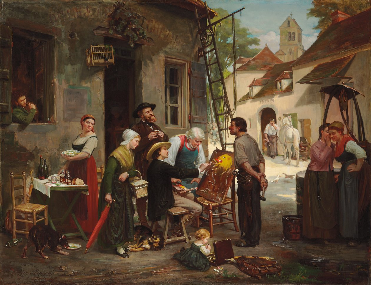 Uusi kyltti vanhalle majatalolle, 1870 tekijältä Henry Bacon