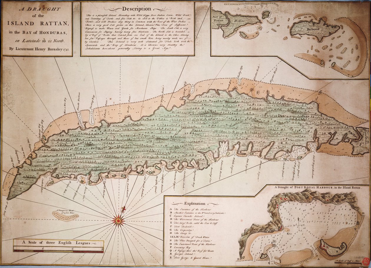 Luutnantti Henry Barnsleyn laatima Hondurasin lahdella 16 astetta 22
