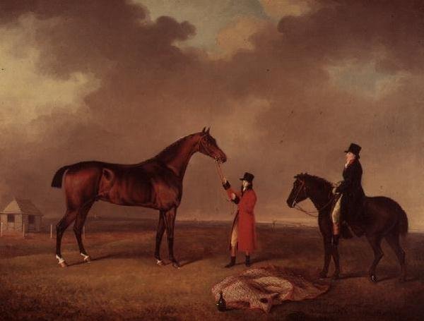 Bay Horse sulhasen kanssa Newmarket Heathissa tekijältä Henry Bernard Chalon