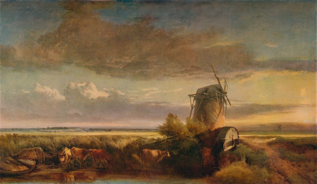 Mills on the Fens, c1853 tekijältä Henry Bright