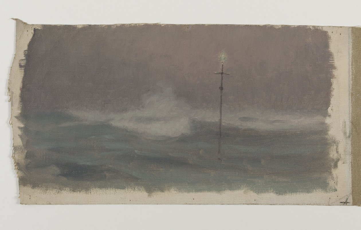Risti ja aalto, Bretagne, noin 1905 (öljy kankaalle) (öljy kankaalle) tekijältä Henry Brokman Knudsen